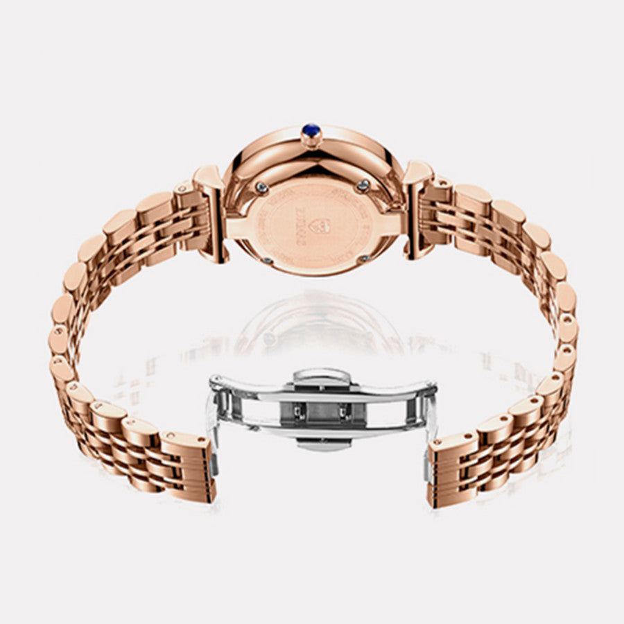 RUIMAS Fashion Women Watch Luxury Quartz Wristwatch Stainless Steel Ladies Casual Watches Dress Clock Relogio Feminino 538